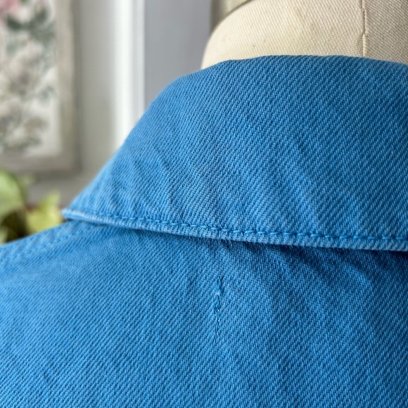 Zara size S Shacket blue color twill denim 100 %cottom - Picture 6 of 10